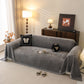 Solid Color Chenille Sofa Throw Cover, Soft Textured Sofa Cover for Sectional L Shape