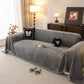 Solid Color Chenille Sofa Throw Cover, Soft Textured Sofa Cover for Sectional L Shape
