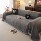 Solid Color Chenille Sofa Throw Cover, Soft Textured Sofa Cover for Sectional L Shape