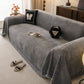Solid Color Chenille Sofa Throw Cover, Soft Textured Sofa Cover for Sectional L Shape