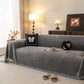 Solid Color Chenille Sofa Throw Cover, Soft Textured Sofa Cover for Sectional L Shape