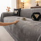 Solid Color Chenille Sofa Throw Cover, Soft Textured Sofa Cover for Sectional L Shape