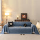 Solid Color Chenille Sofa Throw Cover, Soft Textured Sofa Cover for Sectional L Shape