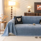 Solid Color Chenille Sofa Throw Cover, Soft Textured Sofa Cover for Sectional L Shape