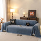 Solid Color Chenille Sofa Throw Cover, Soft Textured Sofa Cover for Sectional L Shape