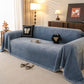 Solid Color Chenille Sofa Throw Cover, Soft Textured Sofa Cover for Sectional L Shape