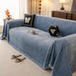 Solid Color Chenille Sofa Throw Cover, Soft Textured Sofa Cover for Sectional L Shape