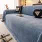 Solid Color Chenille Sofa Throw Cover, Soft Textured Sofa Cover for Sectional L Shape