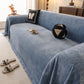 Solid Color Chenille Sofa Throw Cover, Soft Textured Sofa Cover for Sectional L Shape