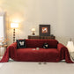Solid Color Chenille Sofa Throw Cover, Soft Textured Sofa Cover for Sectional L Shape