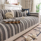 Tufted Stripe Sofa Protector Cover, Textured Non-Slip Couch Cover for Pets & Kids