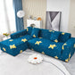 Boho Printed Sofa Slipcover, Stretch Furniture Protector for Sectional L-Shaped Sofa
