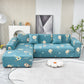 Boho Printed Sofa Slipcover, Stretch Furniture Protector for Sectional L-Shaped Sofa