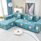 Boho Printed Sofa Slipcover, Stretch Furniture Protector for Sectional L-Shaped Sofa