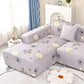 Boho Printed Sofa Slipcover, Stretch Furniture Protector for Sectional L-Shaped Sofa