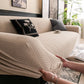 High Stretch Wheat Ear Embossed Textured Couch Slipcover, Water Repellent Sofa Cover