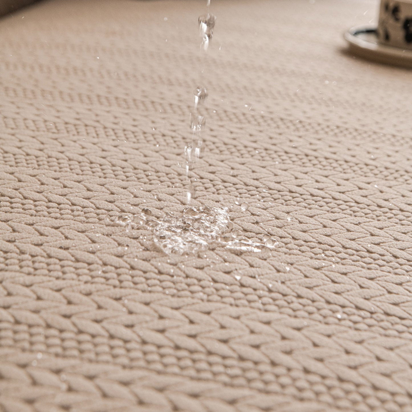 High Stretch Wheat Ear Embossed Textured Couch Slipcover, Water Repellent Sofa Cover