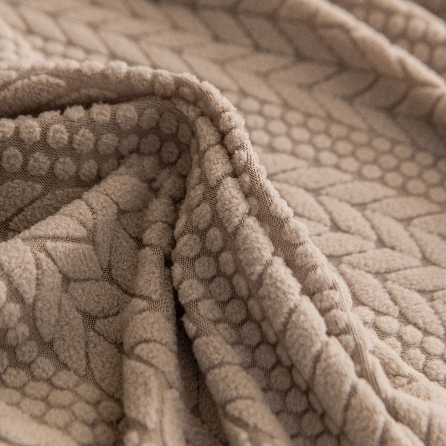 High Stretch Wheat Ear Embossed Textured Couch Slipcover, Water Repellent Sofa Cover