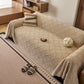 Soft Chenille Sofa Throw Cover, Raised Geometric Texture Furniture Protector Blanket