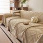 Soft Chenille Sofa Throw Cover, Raised Geometric Texture Furniture Protector Blanket