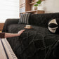 Soft Chenille Sofa Throw Cover, Raised Geometric Texture Furniture Protector Blanket