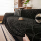 Soft Chenille Sofa Throw Cover, Raised Geometric Texture Furniture Protector Blanket