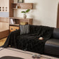 Soft Chenille Sofa Throw Cover, Raised Geometric Texture Furniture Protector Blanket