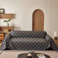 Soft Chenille Sofa Throw Cover, Raised Geometric Texture Furniture Protector Blanket