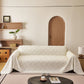 Soft Chenille Sofa Throw Cover, Raised Geometric Texture Furniture Protector Blanket