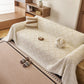 Soft Chenille Sofa Throw Cover, Raised Geometric Texture Furniture Protector Blanket