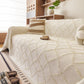 Soft Chenille Sofa Throw Cover, Raised Geometric Texture Furniture Protector Blanket