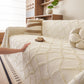 Soft Chenille Sofa Throw Cover, Raised Geometric Texture Furniture Protector Blanket