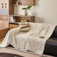 Soft Chenille Sofa Throw Cover, Raised Geometric Texture Furniture Protector Blanket