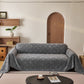 Soft Chenille Sofa Throw Cover, Raised Geometric Texture Furniture Protector Blanket