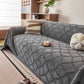 Soft Chenille Sofa Throw Cover, Raised Geometric Texture Furniture Protector Blanket