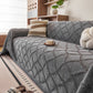 Soft Chenille Sofa Throw Cover, Raised Geometric Texture Furniture Protector Blanket