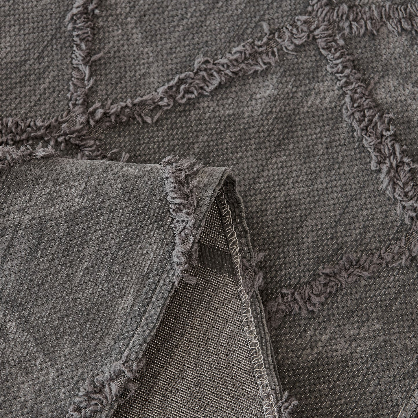 Soft Chenille Sofa Throw Cover, Raised Geometric Texture Furniture Protector Blanket