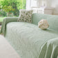 Embossed Leaf Pattern Sofa Cover Blanket for Couch, Soft Cooling Textured Couch Cover