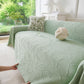 Embossed Leaf Pattern Sofa Cover Blanket for Couch, Soft Cooling Textured Couch Cover