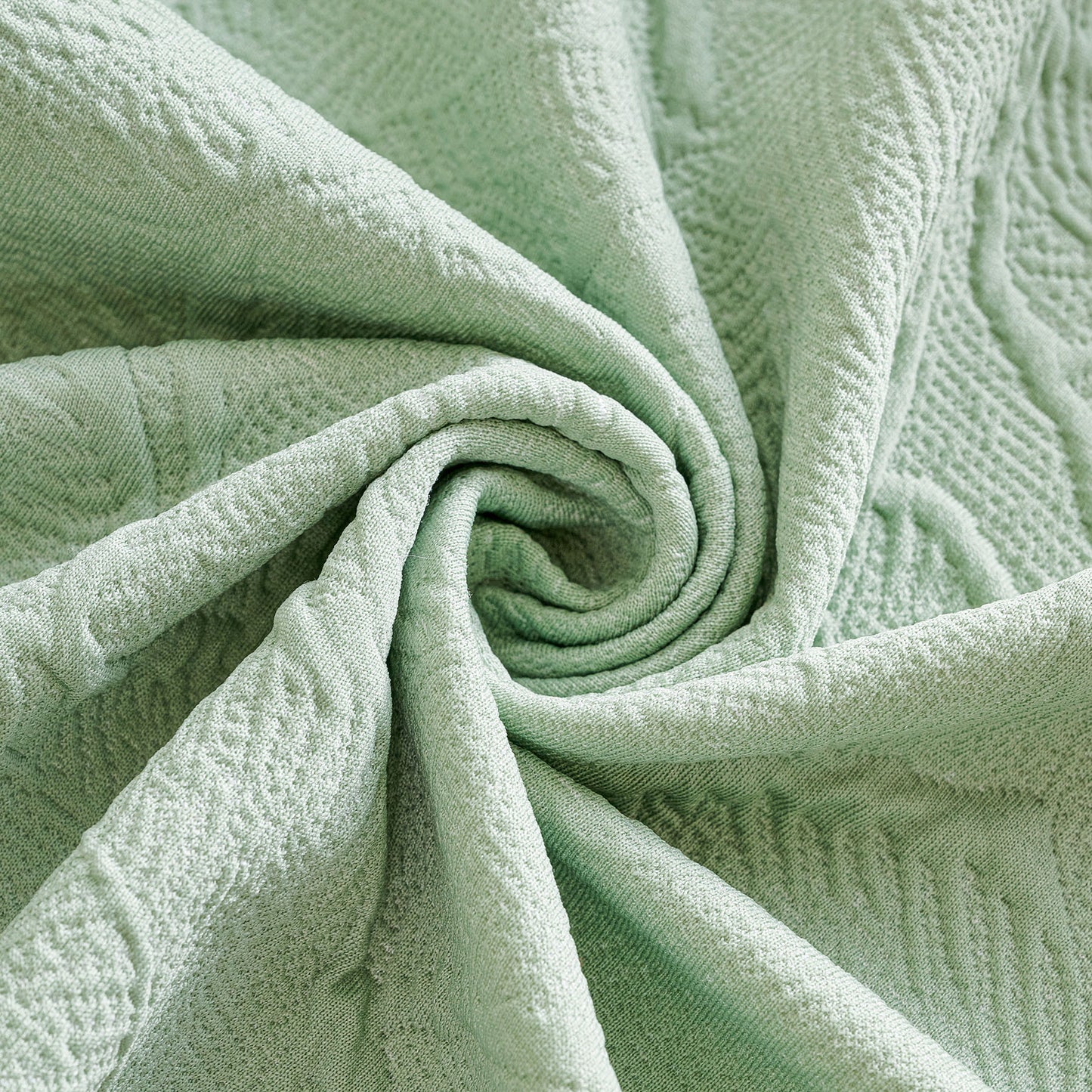 Embossed Leaf Pattern Sofa Cover Blanket for Couch, Soft Cooling Textured Couch Cover