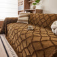 Soft Chenille Sofa Throw Cover, Raised Geometric Texture Furniture Protector Blanket