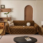 Soft Chenille Sofa Throw Cover, Raised Geometric Texture Furniture Protector Blanket