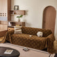 Soft Chenille Sofa Throw Cover, Raised Geometric Texture Furniture Protector Blanket