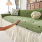 Cottagecore Ruffled Sofa Slipcover, Shabby Chic Couch Protector Cover for Living Room