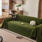 Soft Chenille Sofa Throw Cover, Raised Geometric Texture Furniture Protector Blanket