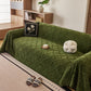 Soft Chenille Sofa Throw Cover, Raised Geometric Texture Furniture Protector Blanket