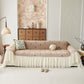Cottagecore Ruffled Sofa Slipcover, Shabby Chic Couch Protector Cover for Living Room