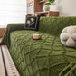 Soft Chenille Sofa Throw Cover, Raised Geometric Texture Furniture Protector Blanket