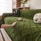 Soft Chenille Sofa Throw Cover, Raised Geometric Texture Furniture Protector Blanket