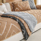 Thick Sherpa Sofa Protector Cover, Warm Plush Couch Cover for Seat, Backrest & Armrest